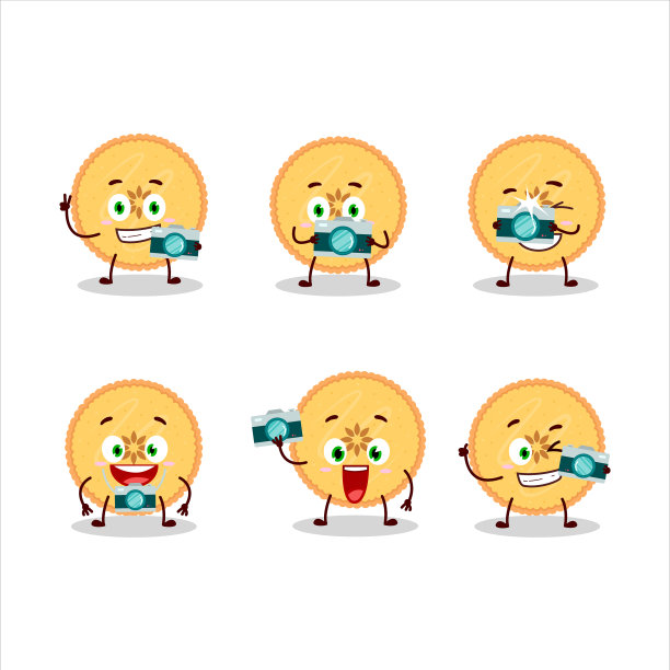 摄影师的专业表情与美味派图片下载