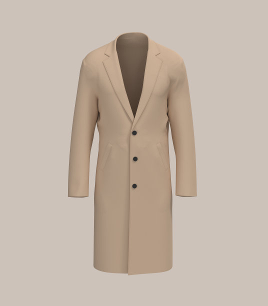 空白长运动夹克模型。前视图图片下载