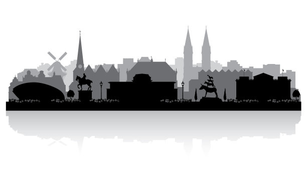 德国不来梅城市轮廓线图片下载