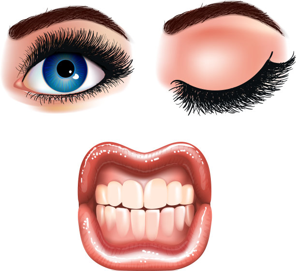 把美丽的女性的眼睛拉长图片下载