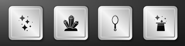 用神奇的魔法石手设置闪闪发光的星星图片下载