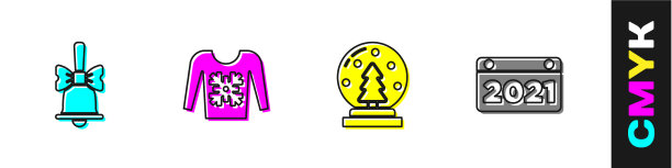 设圣诞快乐铃毛衣雪图片下载