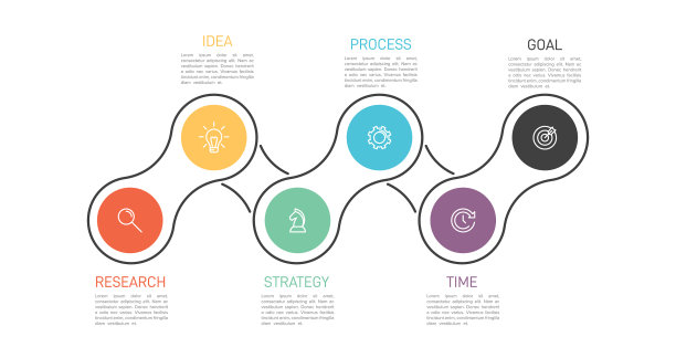 信息图形设计与图标和5个选项或图片下载