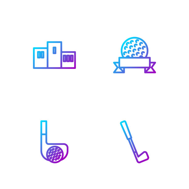 设线高尔夫球杆与球奖励超过运动图片下载