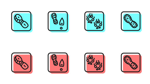 设线狐爪脚印人类脚印鞋图片下载