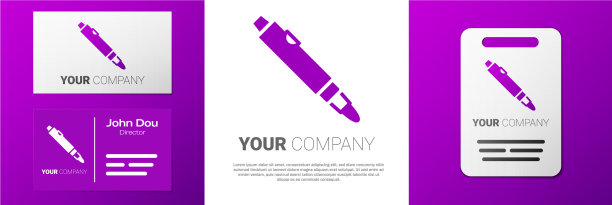 标志型标记笔图标隔离在白色上图片下载