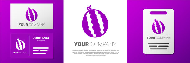 标志型西瓜图标孤立在白色图片下载