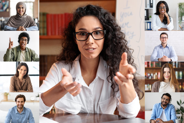 网络研讨会概念：多人视频会议网络截图图片下载