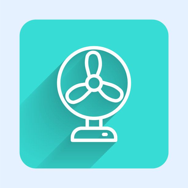 白线电风扇图标隔离与长图片下载