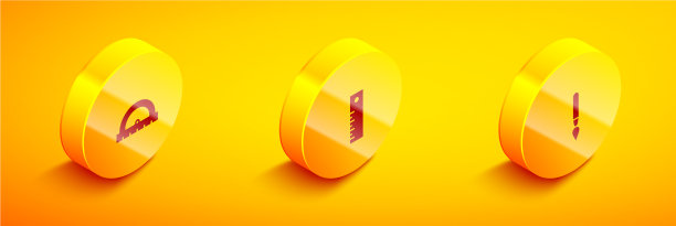 设置等角量角尺和画笔图片下载