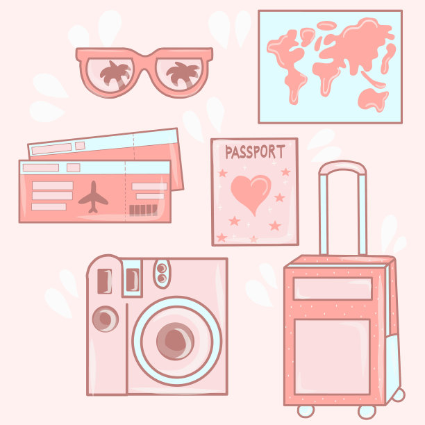 旅游元素集图片下载