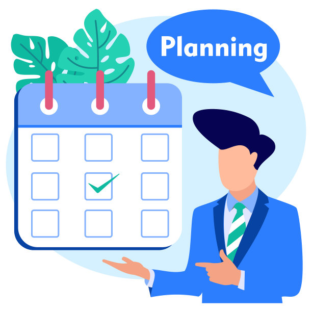 平面卡通人物业务策划图片下载