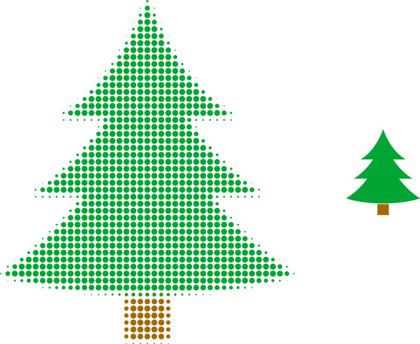 枞树半色调点图标图片下载
