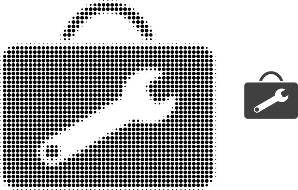 服务工具包半色调点图标图片下载