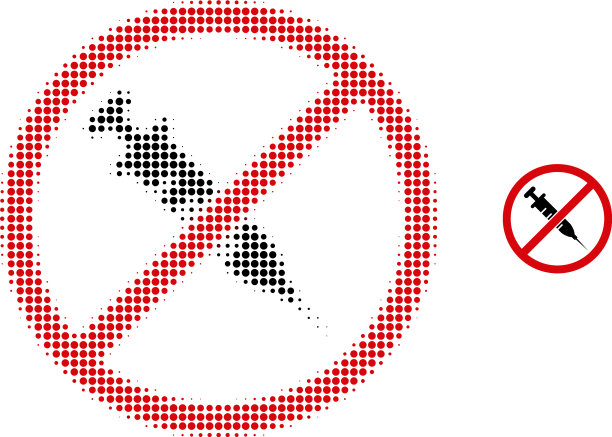 停止疫苗半色调点图标图片下载