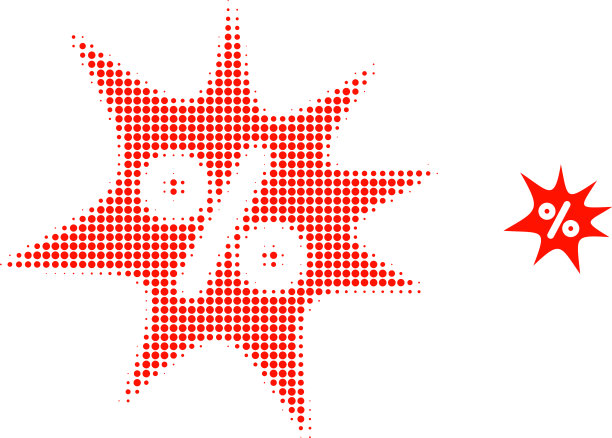 折扣繁荣半色调点图标图片下载