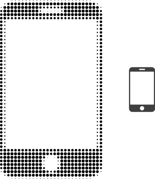 智能手机半色调点图标图片下载