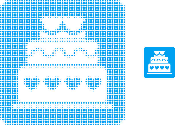 结婚蛋糕半色调点图标图片下载