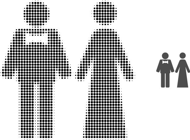 刚结婚的人半色调点图标图片下载