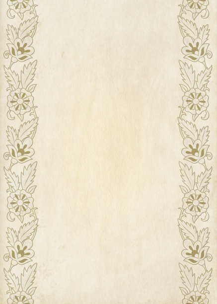 长方形花卉框架，油彩效果。A3, A4页面大小。图片下载