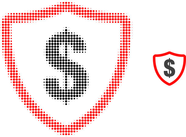 美元保护半色调点图标图片下载