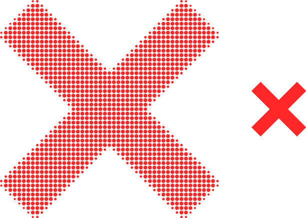 拒绝交叉半色调点图标图片下载