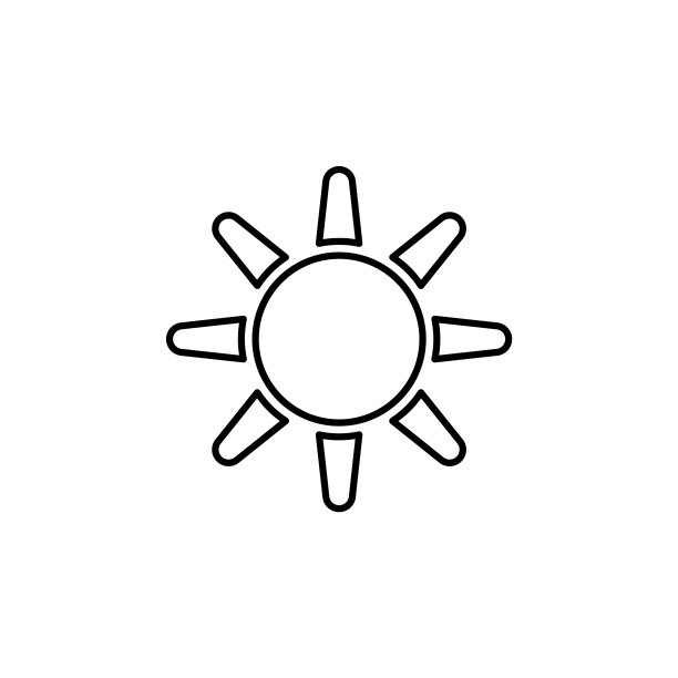 太阳夏天轮廓图标线夏天和图片下载