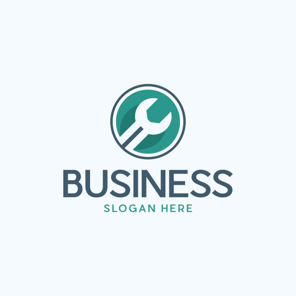 扳手固定设备圆形标志设计图片下载