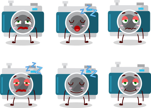 卡通人物相机口袋里装着睡意图片下载