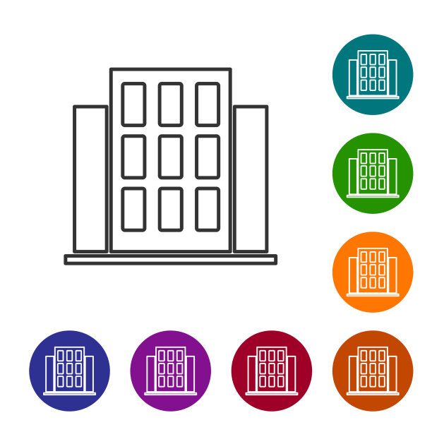 黑线房屋图标孤立在白色背景图片下载