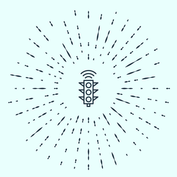 黑线智能交通灯系统图标图片下载