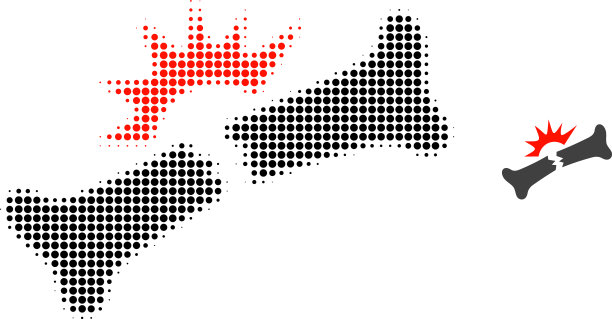 骨折半色调点图标图片下载