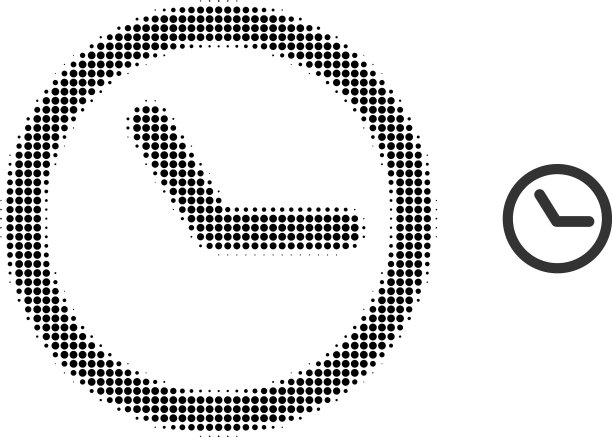 时钟半色调点图标图片下载