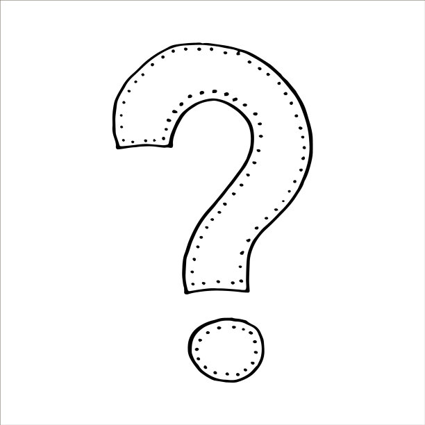 问号手画孤立上图片下载