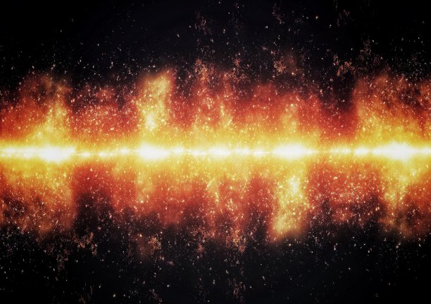 燃烧的火焰和黑色的背景图片下载