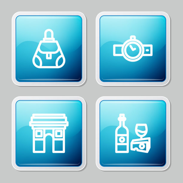 集线手袋腕表凯旋门和图片下载