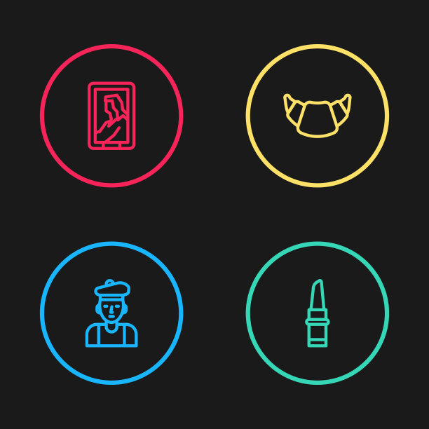 法国男人，口红，羊角面包和图片下载