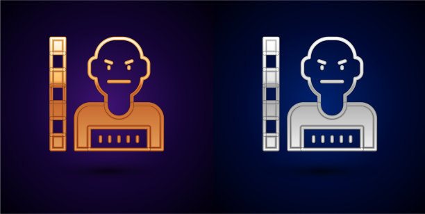 金银犯罪嫌疑人icon被孤立上图片下载