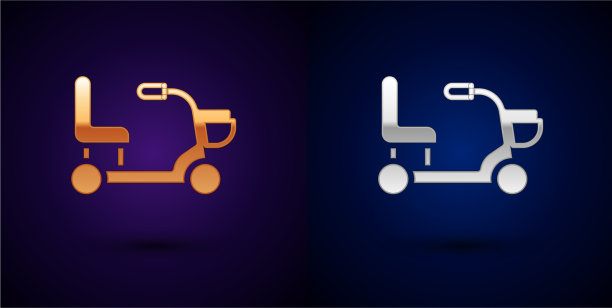 残疾人金、银电动轮椅图片下载