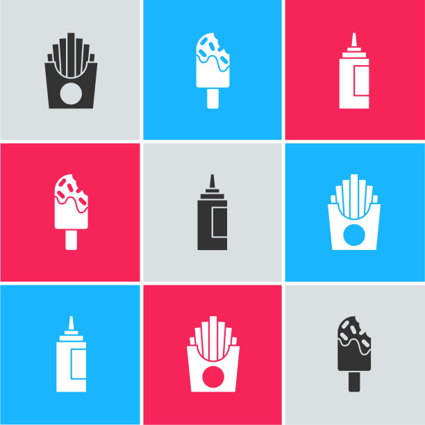 装土豆，薯条，冰淇淋和图片下载