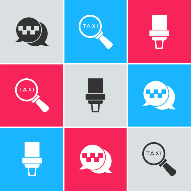 设置出租车呼叫电话服务放大镜图片下载