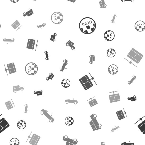 设置出租车车顶和车顶电缆无缝连接图片下载