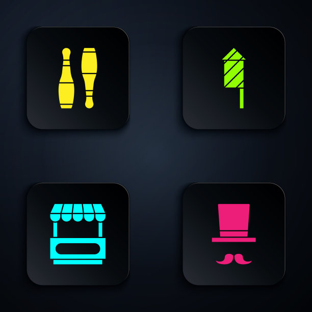 设置魔术师保龄球瓶快餐街头餐车图片下载