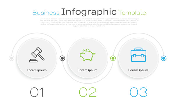 设线、法官槌、储蓄罐和公文包图片下载