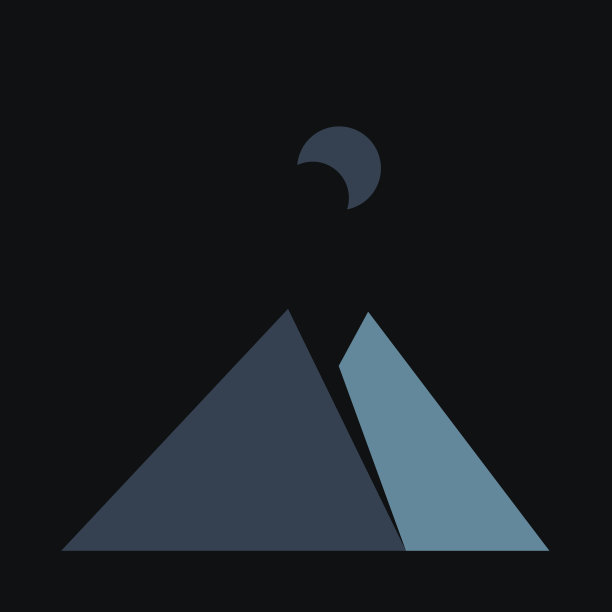 几何山脉剪影生成艺术海报插图图片下载