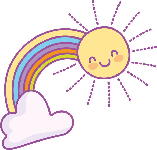 阳光可爱的彩虹图片下载