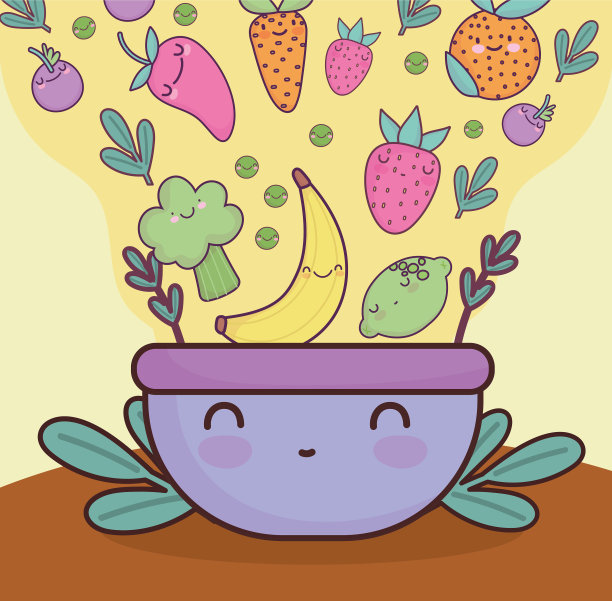 碗里可爱的蔬菜图片下载