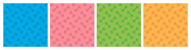 设置健身哑铃模式无缝锻炼图片下载