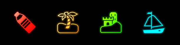 设置瓶装水热带棕榈树沙图片下载