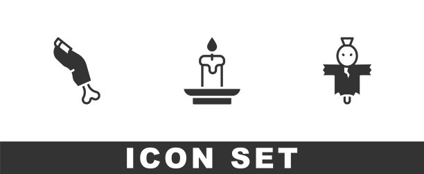 设置僵尸手指燃烧蜡烛和稻草人图片下载